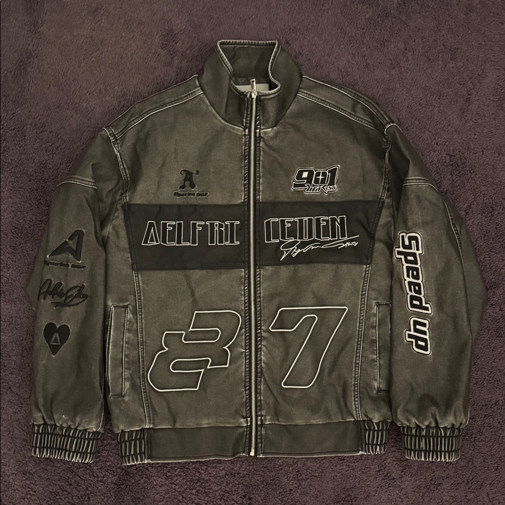 Aelfric Eden Oversized Black Embroidered Jacket